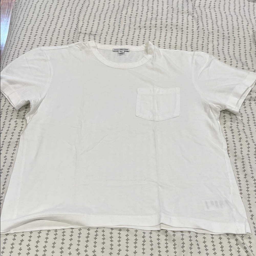 James Perse Classic White Short Sleeve Tee